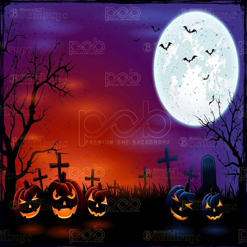 premium one pillowcover backdrops-Halloween