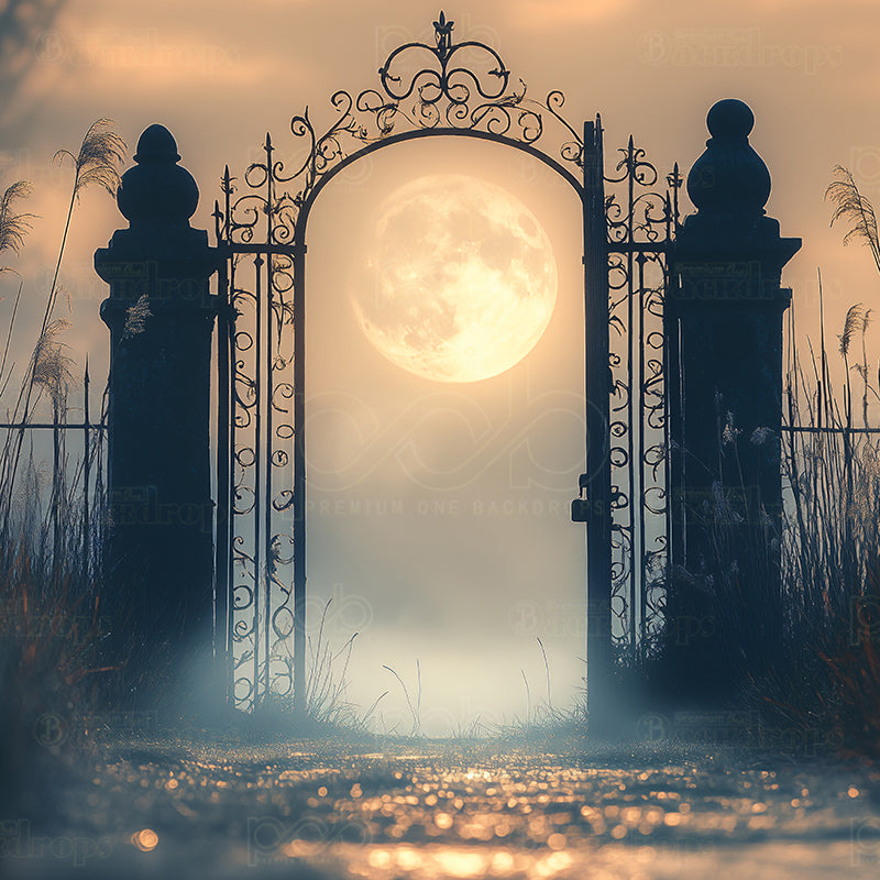 premium one pillowcover backdrops-Halloween Gates