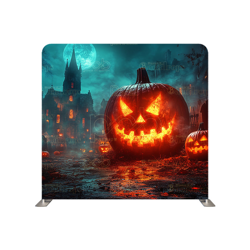 premium one pillowcover backdrops-halloween pumpkin