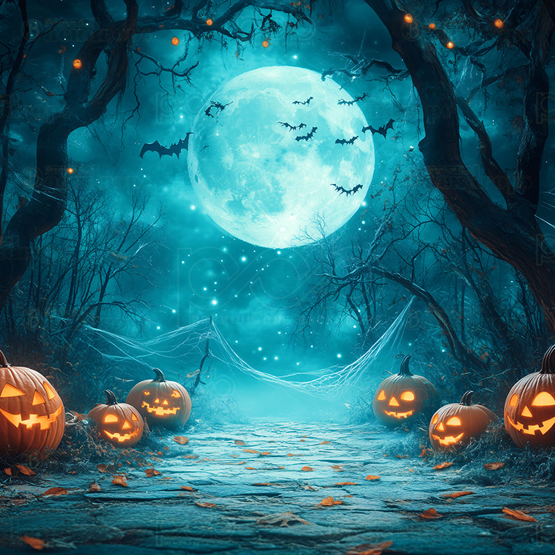 premium one pillowcover backdrops-halloween pumpkin