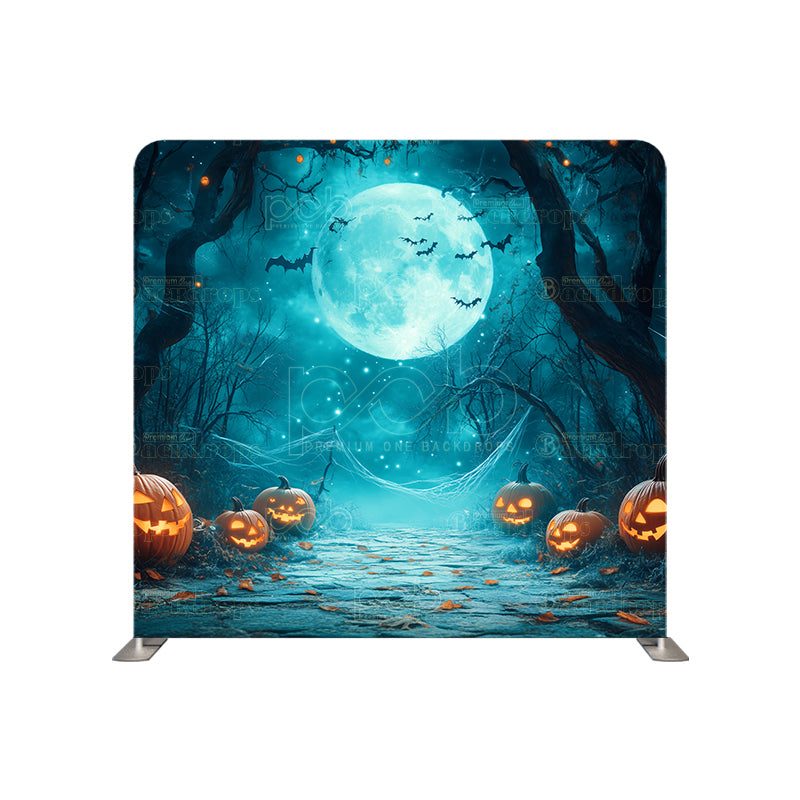 premium one pillowcover backdrops-Halloween Scary Pumpkins