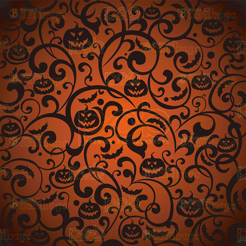 premium one pillowcover backdrops-Halloween Swirl