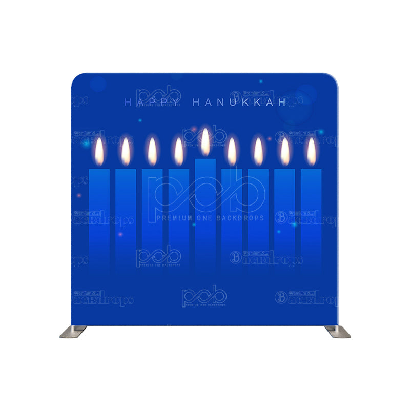 premium one pillowcover backdrops-Happy Hanukkah Candles 