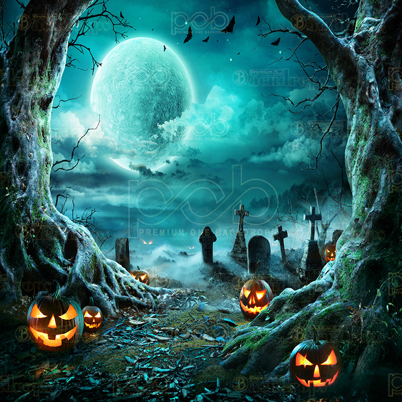 premium one pillowcover backdrops-Happy Haunting Trails