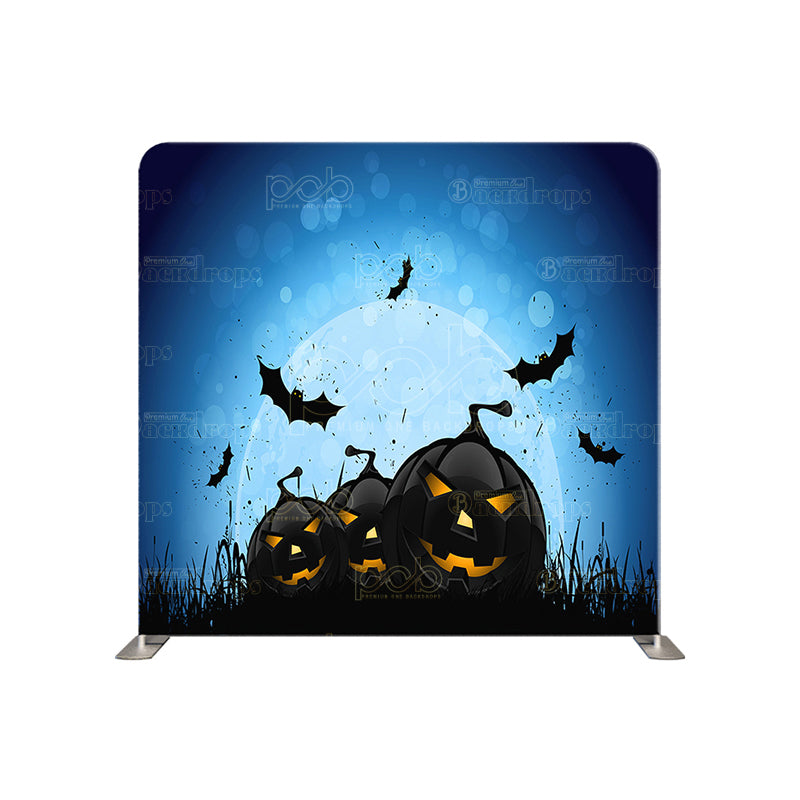 premium one pillowcover backdrops-Scary pumpkins for Halloween