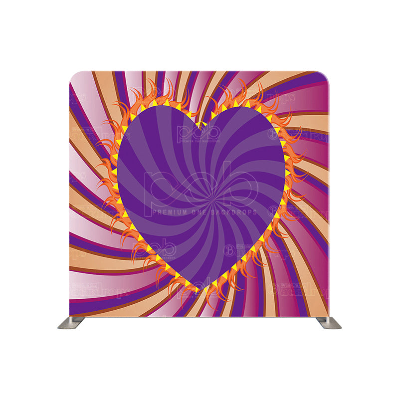 premium one pillowcover backdrops-Heart On Fire