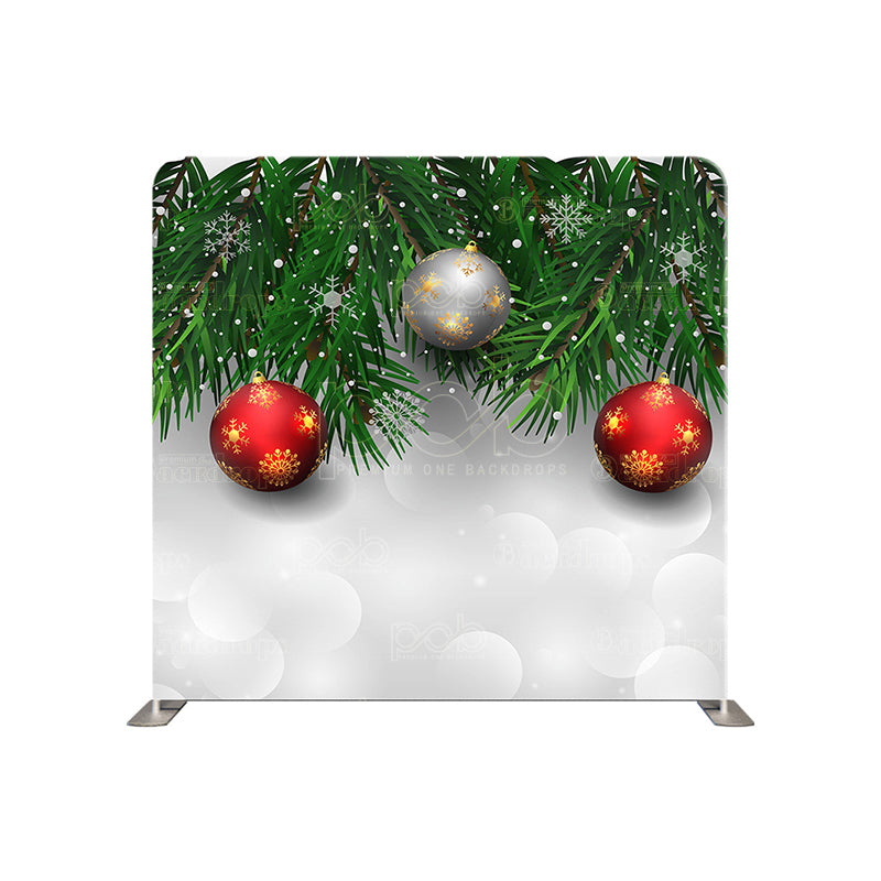 premium one pillowcover backdrops-Red ball on white bokeh