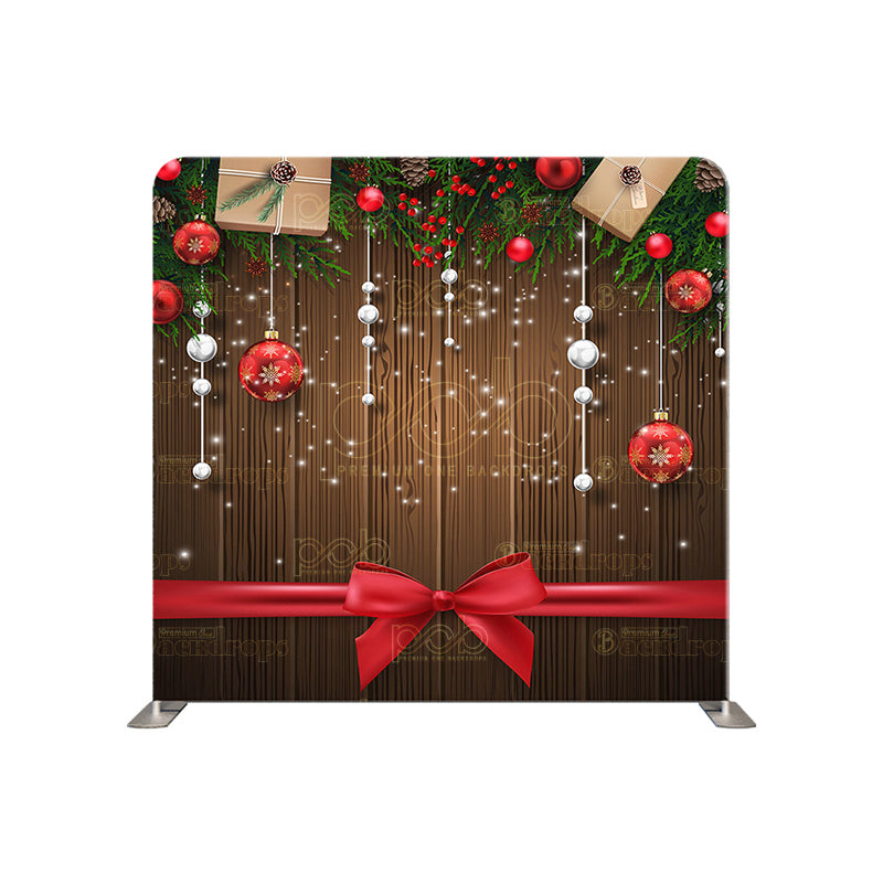 premium one pillowcover backdrops-Festive wooden wall