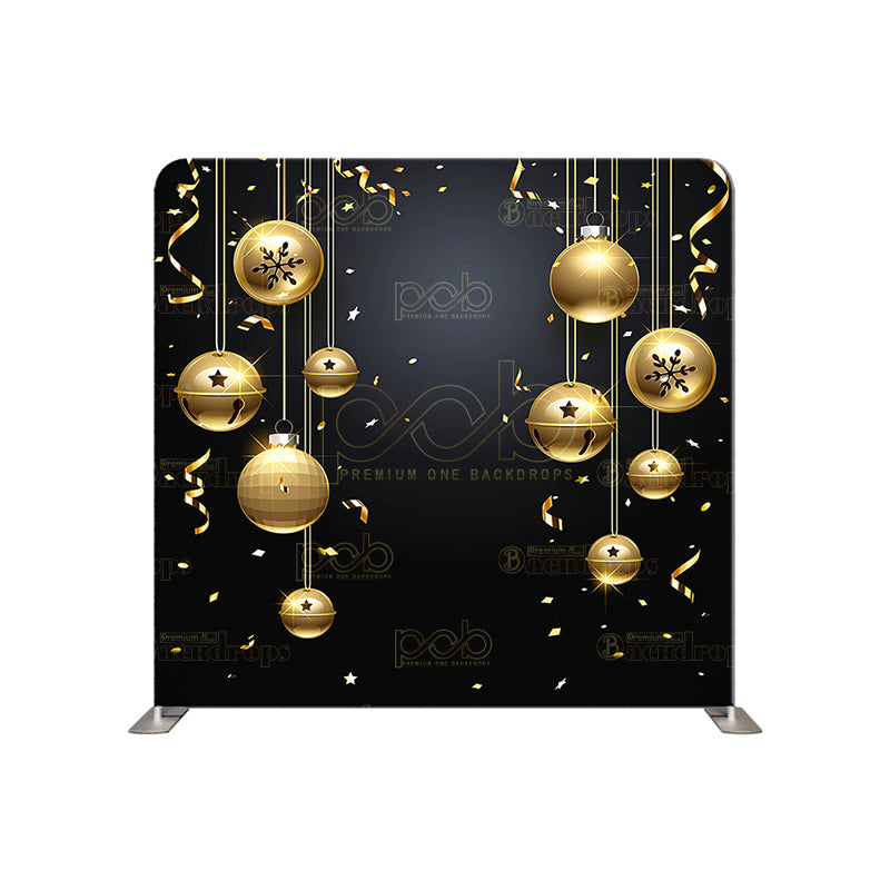 premium one pillowcover backdrops-The festival of black and gold