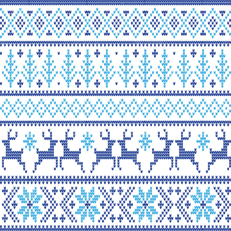 premium one pillowcover backdrops-Holiday Blue Pattern