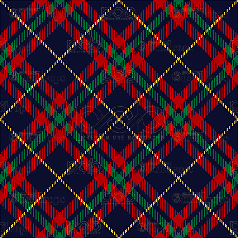 premium one pillowcover backdrops-Holiday Plaid