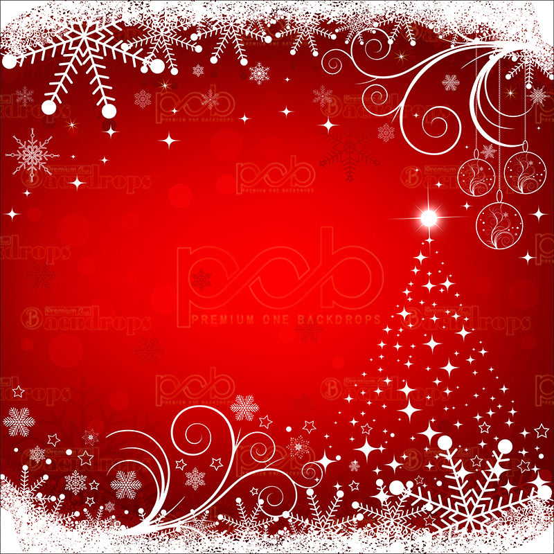 premium one pillowcover backdrops-Holiday Red Flakes