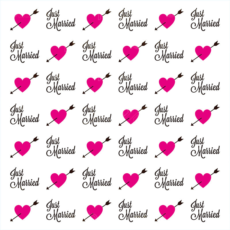 premium one pillowcover backdrops-Just Married