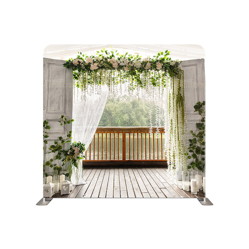 premium one pillowcover backdrops-LAKESIDE WEDDING