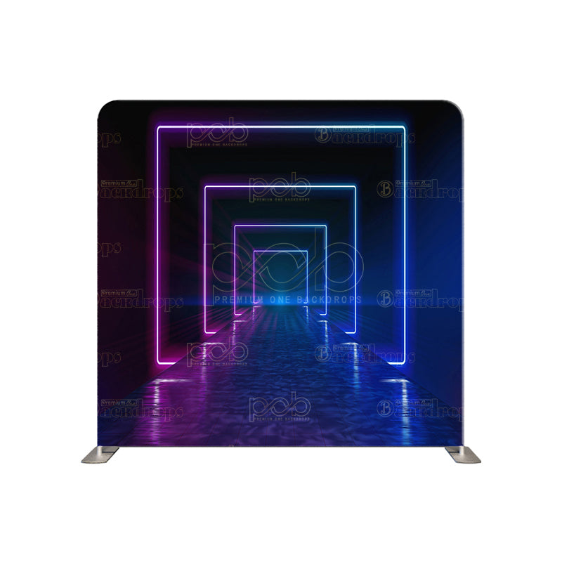 premium one pillowcover backdrops-LED Purple Blue