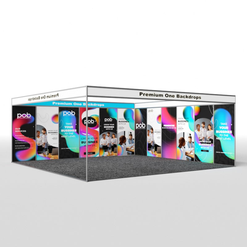 L Shaped Shell Scheme Exhibition Graphics