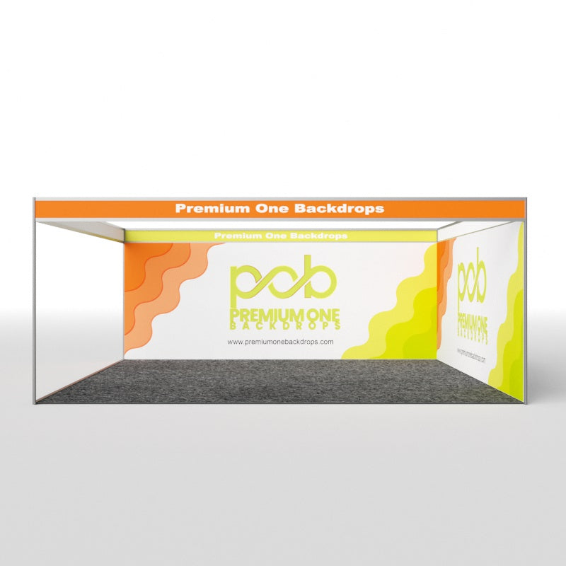 L Shaped Shell Scheme Exhibition Graphics (Full Coverage Seamless)