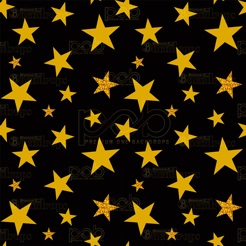 premium one pillowcover backdrops-Large Gold Stars