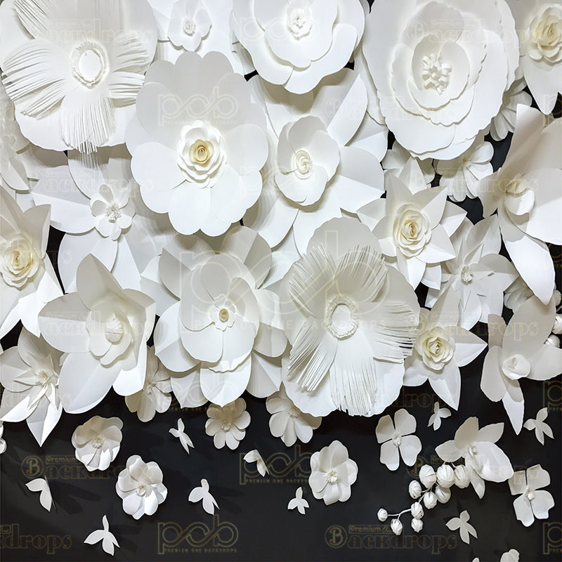 premium one pillowcover backdrops-Large Paper Flowers