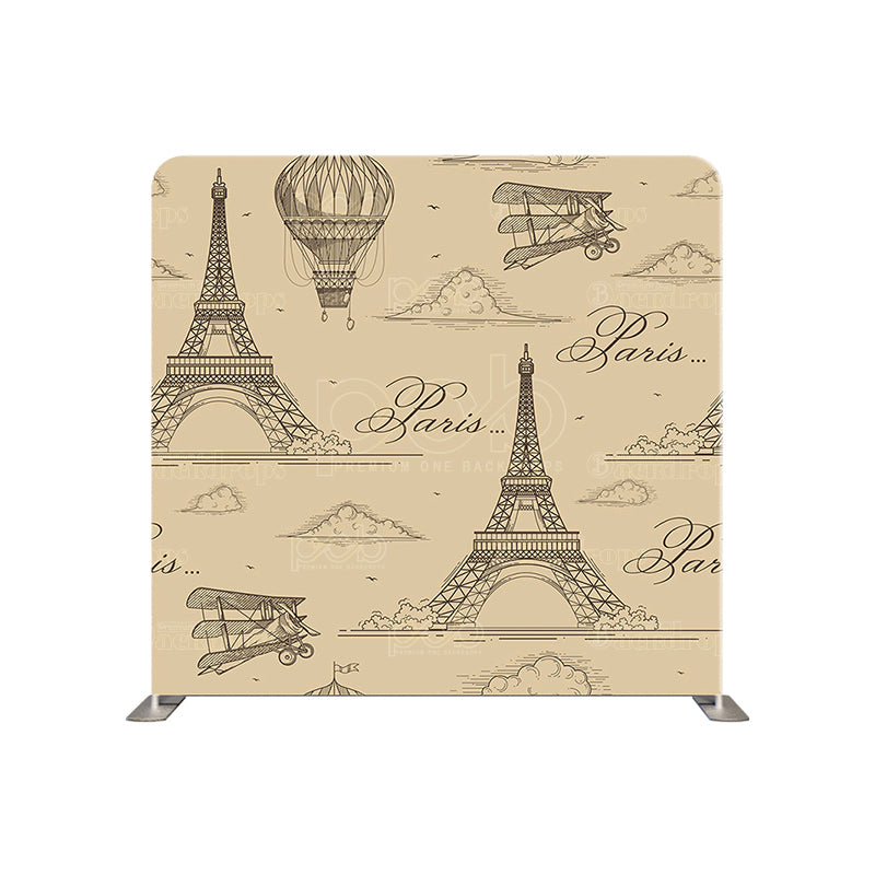 premium one pillowcover backdrops-Light Brown Paris