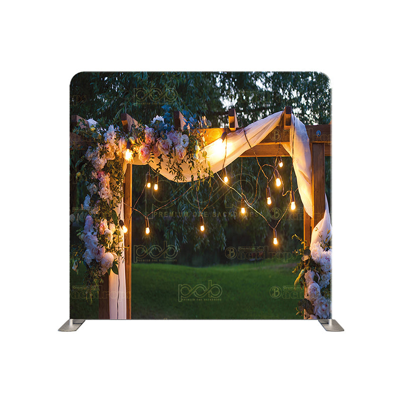 premium one pillowcover backdrops-Lighted Flower Garden