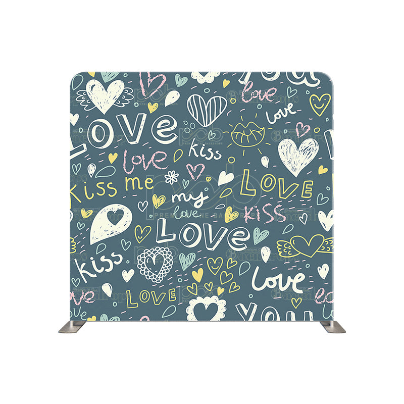 premium one pillowcover backdrops-Love Kiss