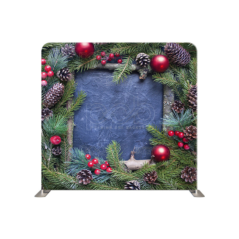 premium one pillowcover backdrops-Christmas tree branches christmas plant pine