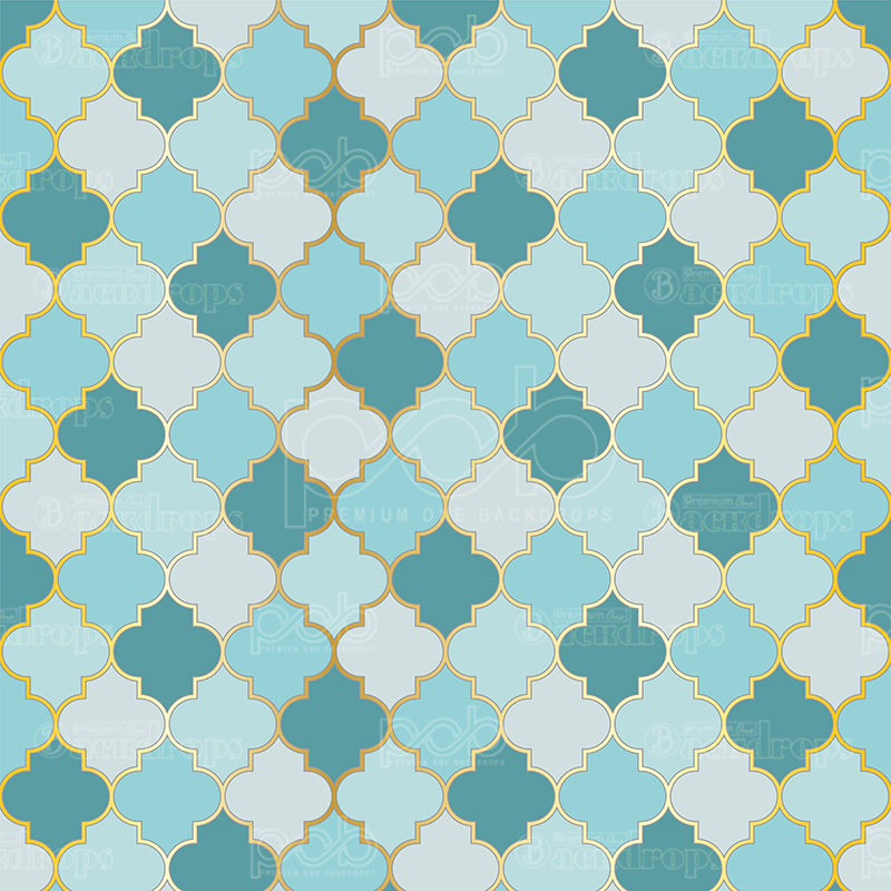 premium one pillowcover backdrops-Moroccan Tiffany