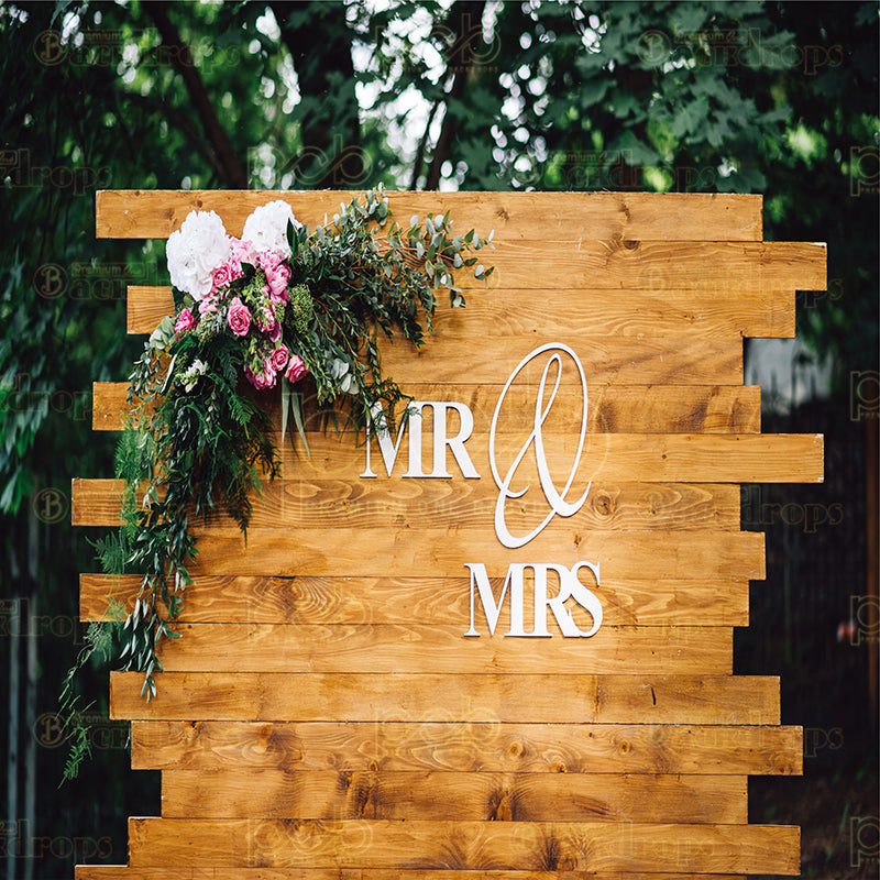 premium one pillowcover backdrops-Mr. And Mrs