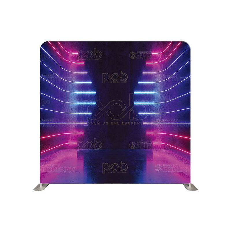 premium one pillowcover backdrops-Multi Neon Tunnel