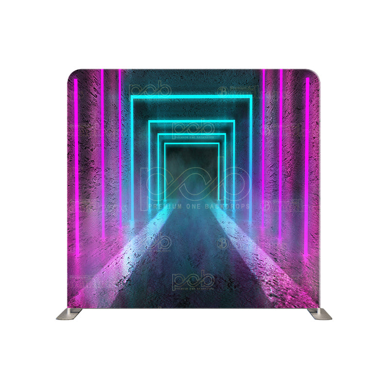 premium one pillowcover backdrops-Neon Walkway