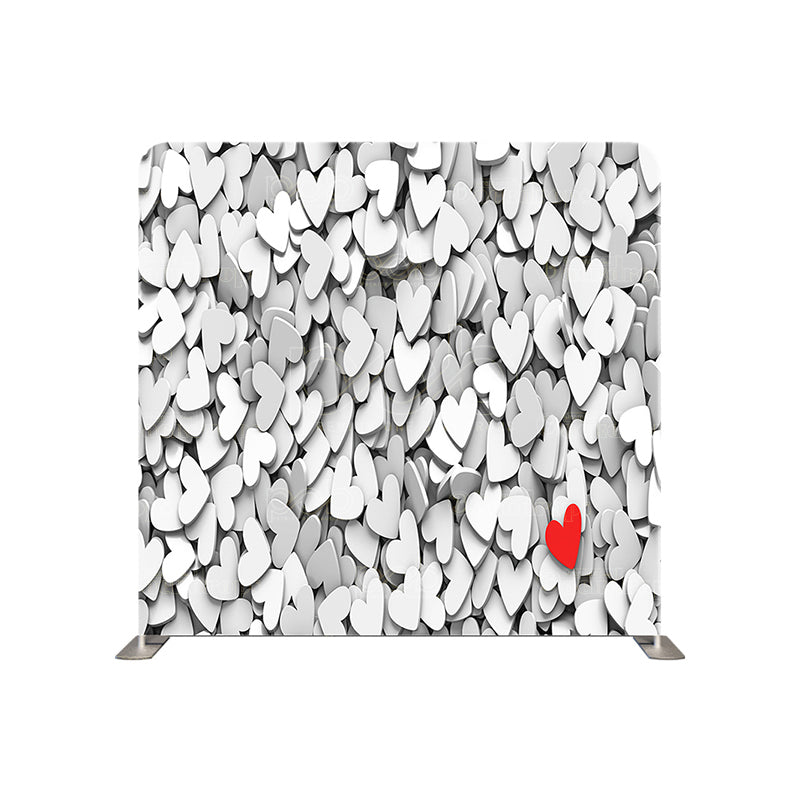 premium one pillowcover backdrops-Stacked white hearts