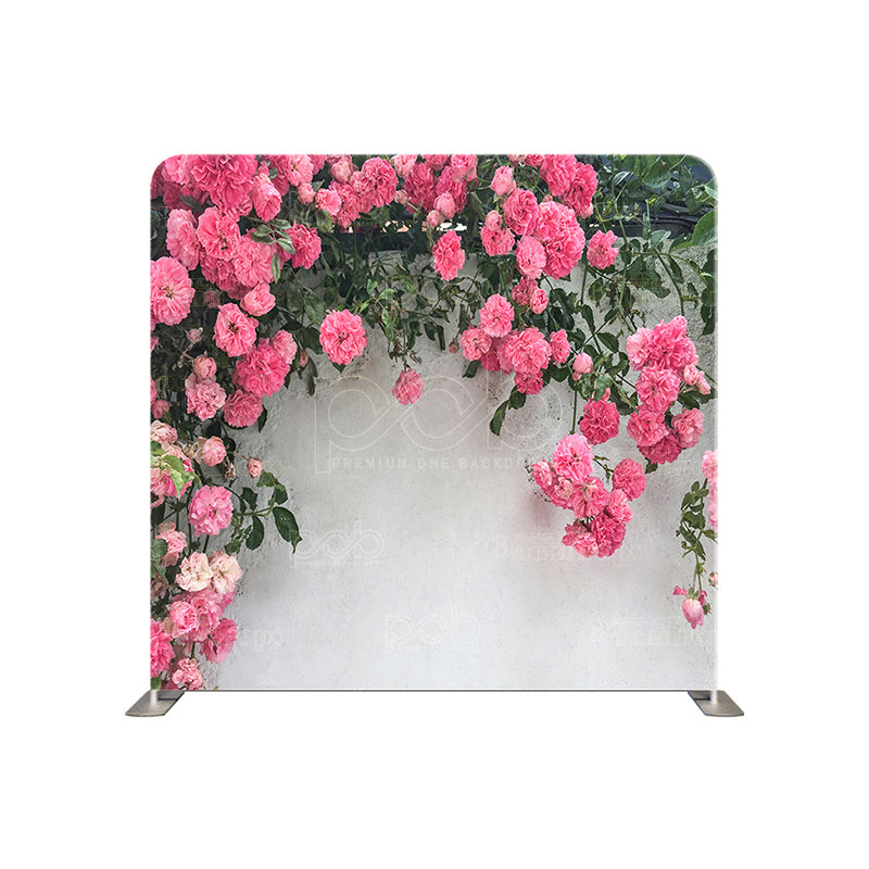 premium one pillow cover backdrops-PINK ROSE DRAPE