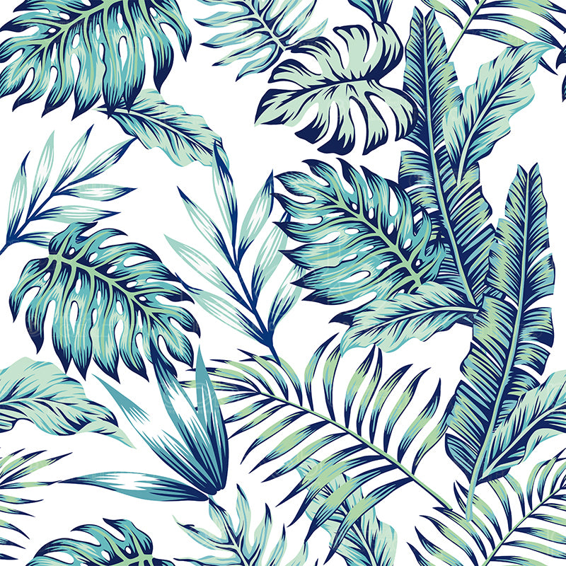 premium one pillowcover backdrops-Palm Blue