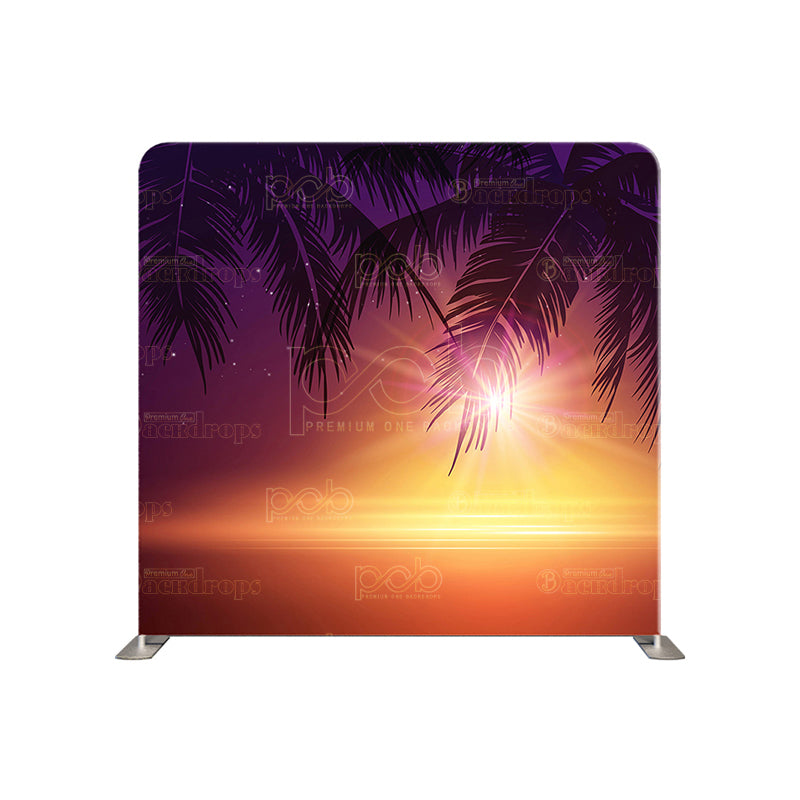 premium one pillowcover backdrops-Palm Sunset