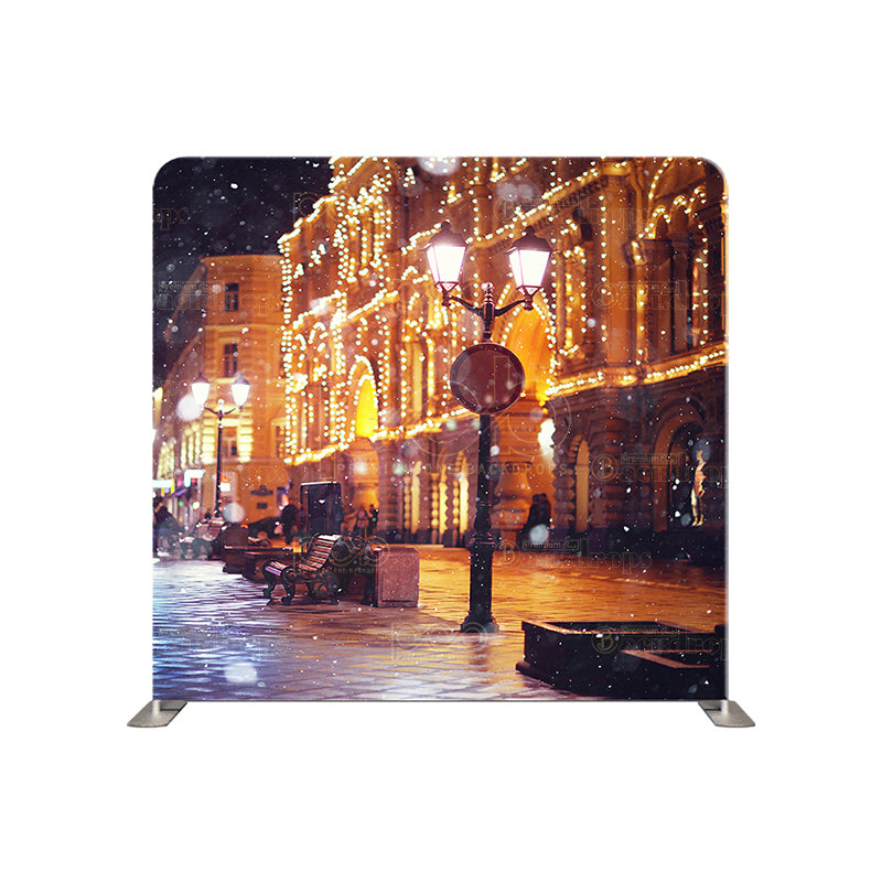 premium one pillowcover backdrops-Parisian Winter Stroll