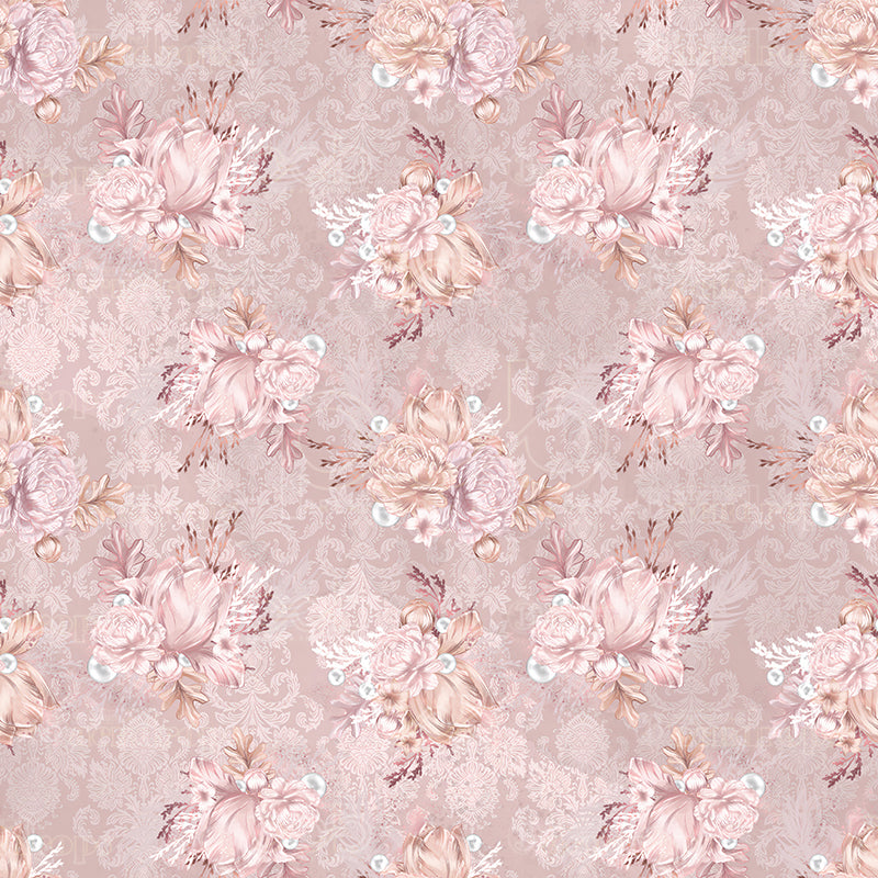 premium one pillowcover backdrops-Pastel Pink Flowers