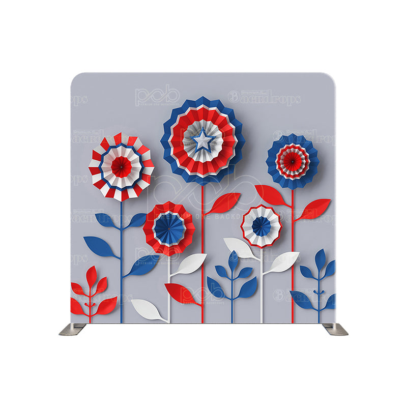 premium one pillowcover backdrops-Patriotic Paper Flowers