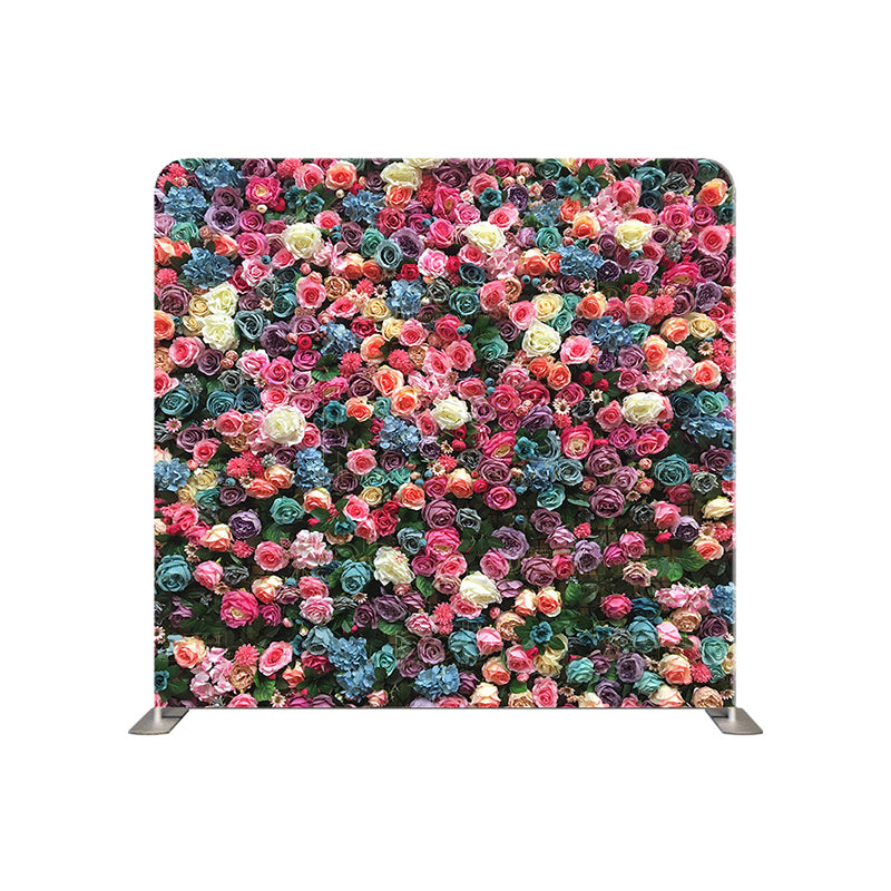 premium one pillowcover backdrops-Peach and Plum Flowers