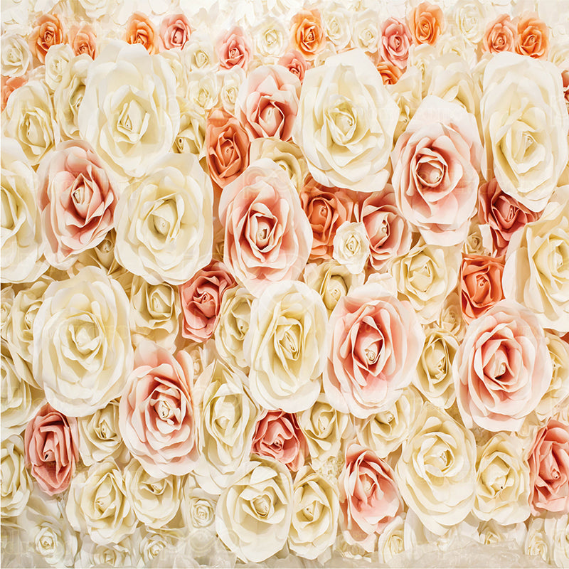 premium one pillowcover backdrops-Peachy roses