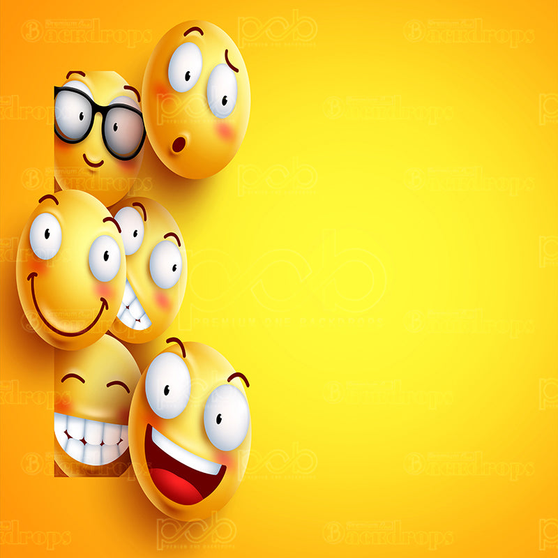 premium one pillowcover backdrops-Peepin Emojis