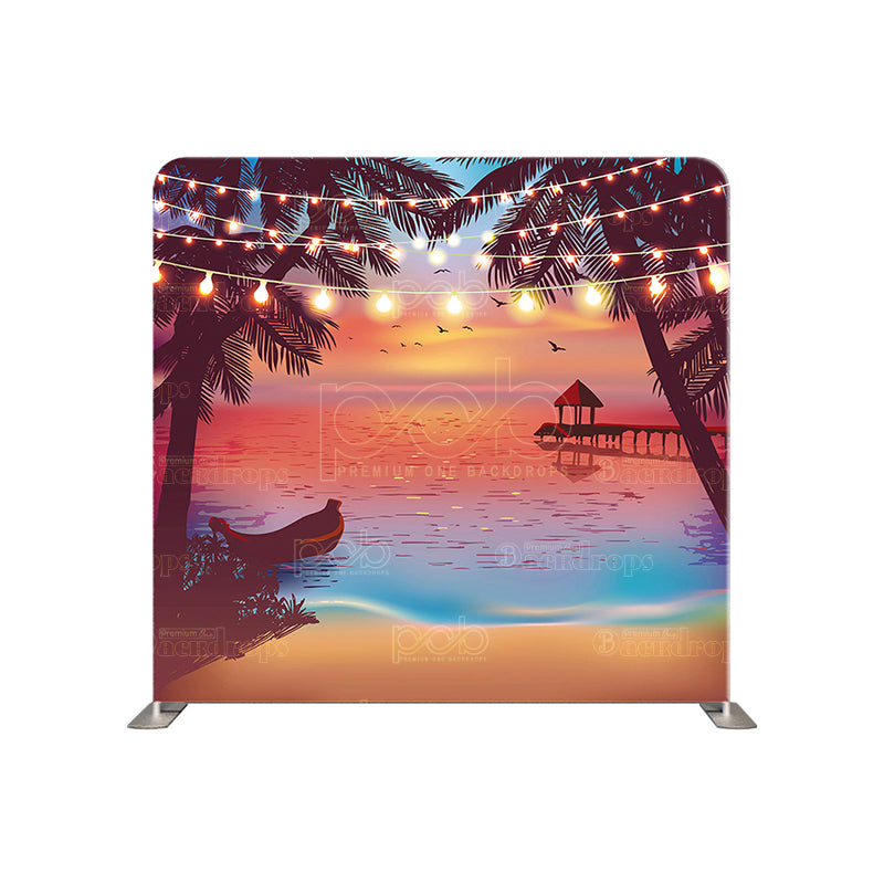 premium one pillowcover backdrops-Beach party