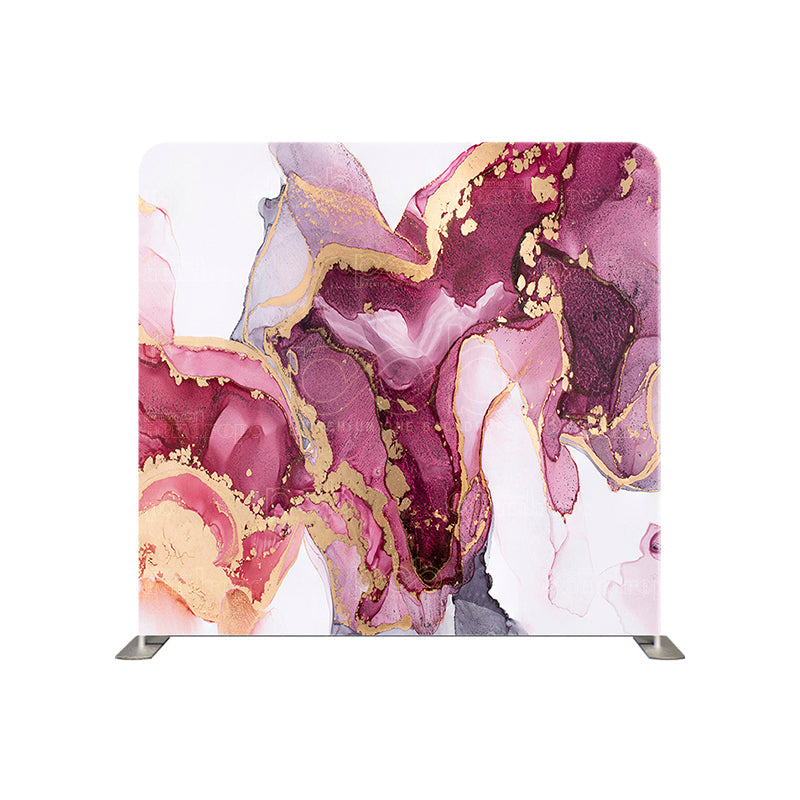 premium one pillowcover backdrops-Pink And Gold Water Splash