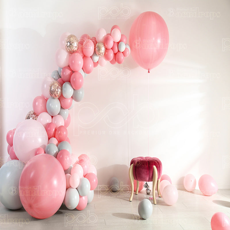 premium one pillowcover backdrops-Pink Balloon Arch