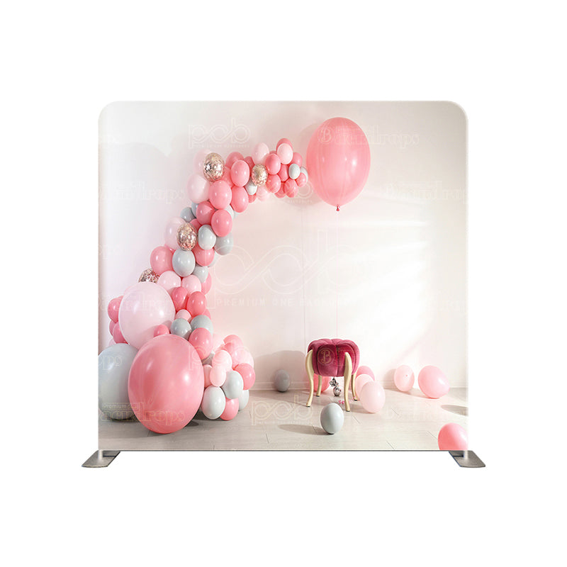 premium one pillowcover backdrops-Pink Balloon Arch