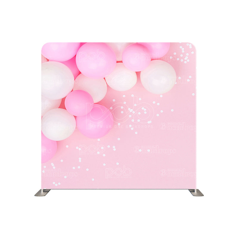 premium one pillowcover backdrops-Pink Balloons And Confetti