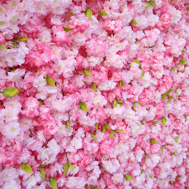 Pink Cherry Blossom Flower Wall