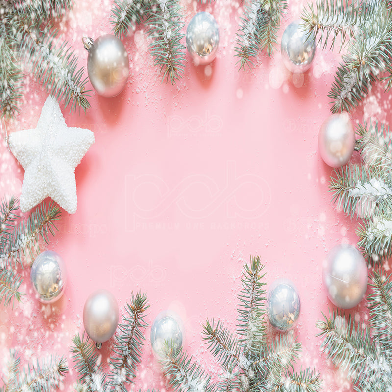 premium one pillowcover backdrops-Pink Christmas card-1