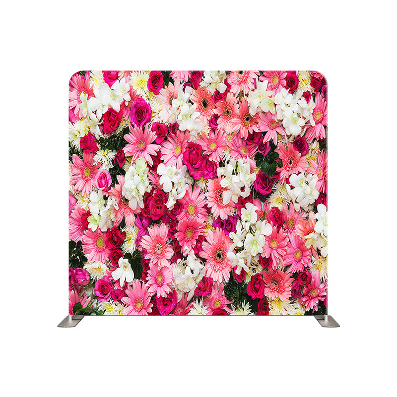 premium one pillowcover backdrops-Pink Floral Romance