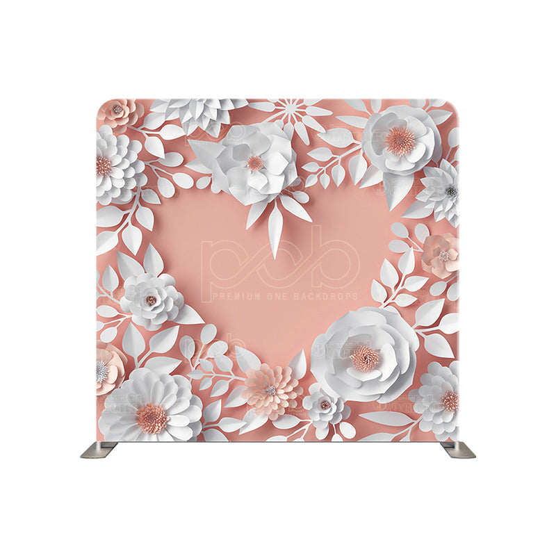 premium one pillowcover backdrops-Pink Paper Heart